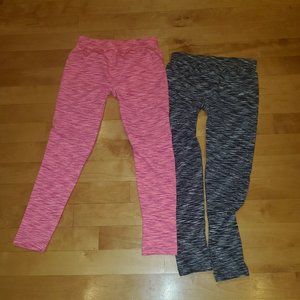 So Stretch Leggings - Child's 14/16 size - Hot Pink and Black